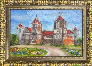 Картина из стекла «Мирский замок»