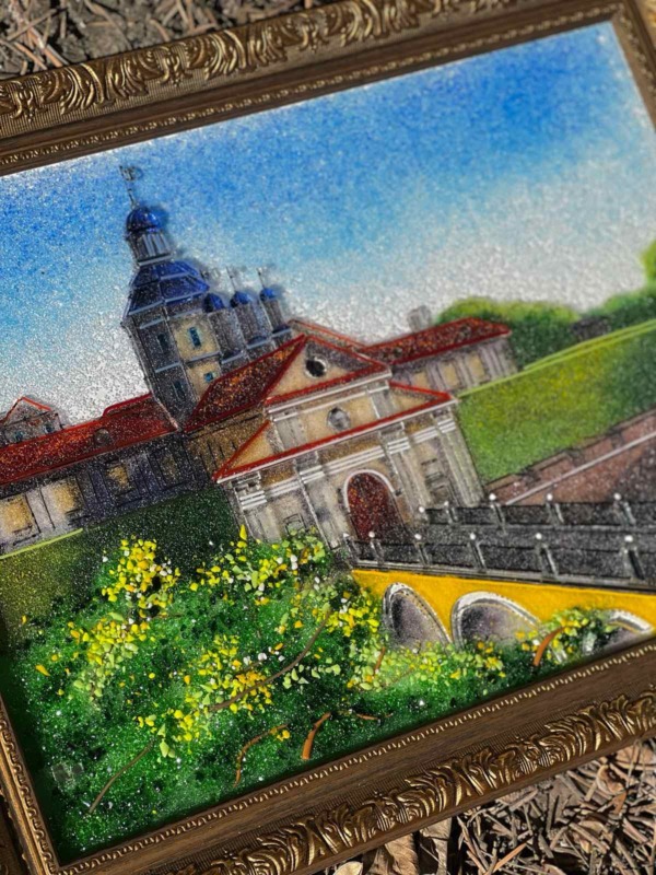 Картина из стекла «Несвижский замок»