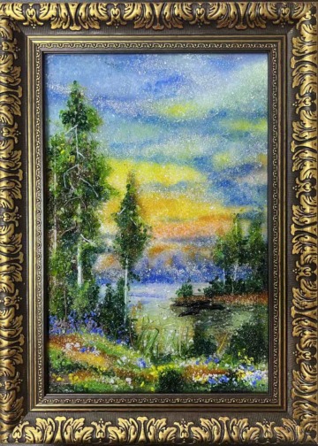 Картина из стекла » В лесу»