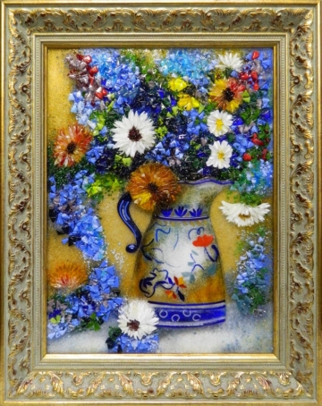 Картина из стекла «Букет летних цветов»