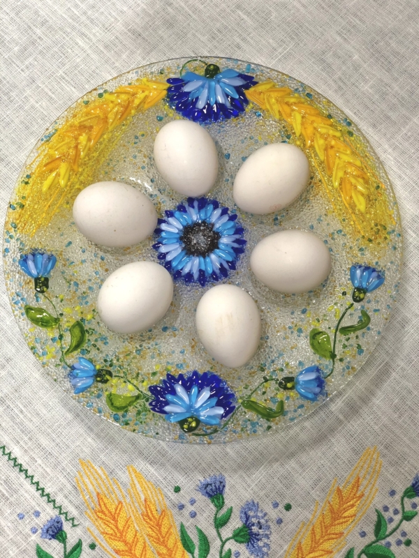 Подарочный набор «Васильки» блюдо для яиц.