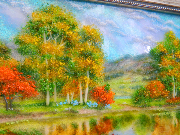 Картина из стекла «Весной у реки»