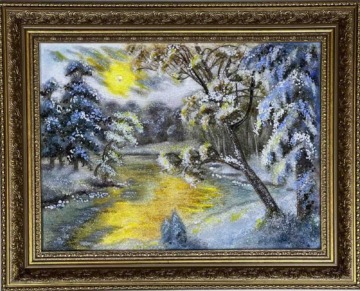 Картина из стекла «Пейзаж. Долгая зима»