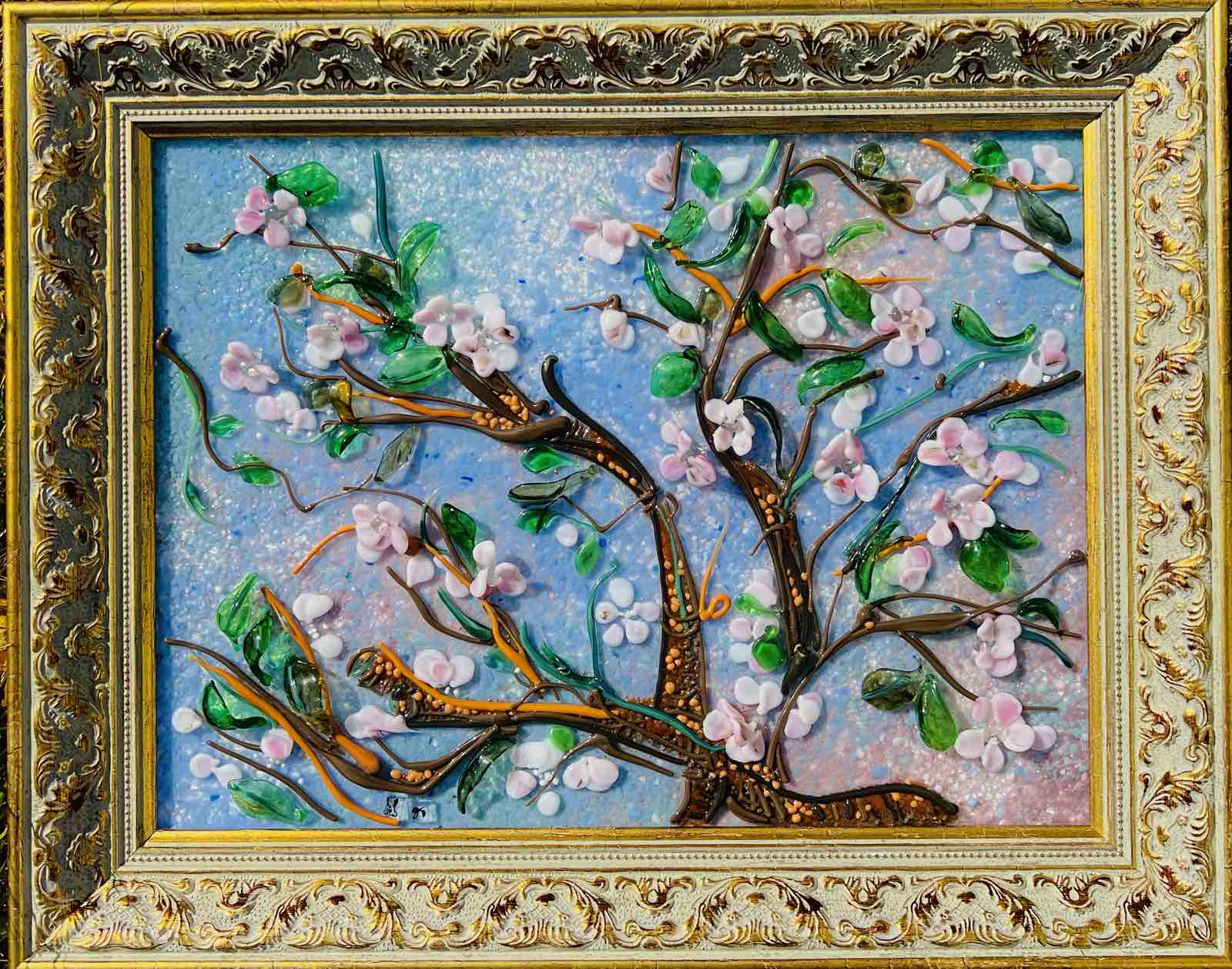 Картина из стекла «Цветущая вишня».