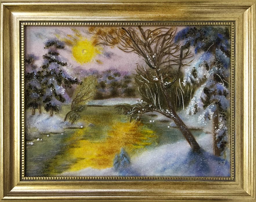 Картина из стекла «Пейзаж. Долгая зима»