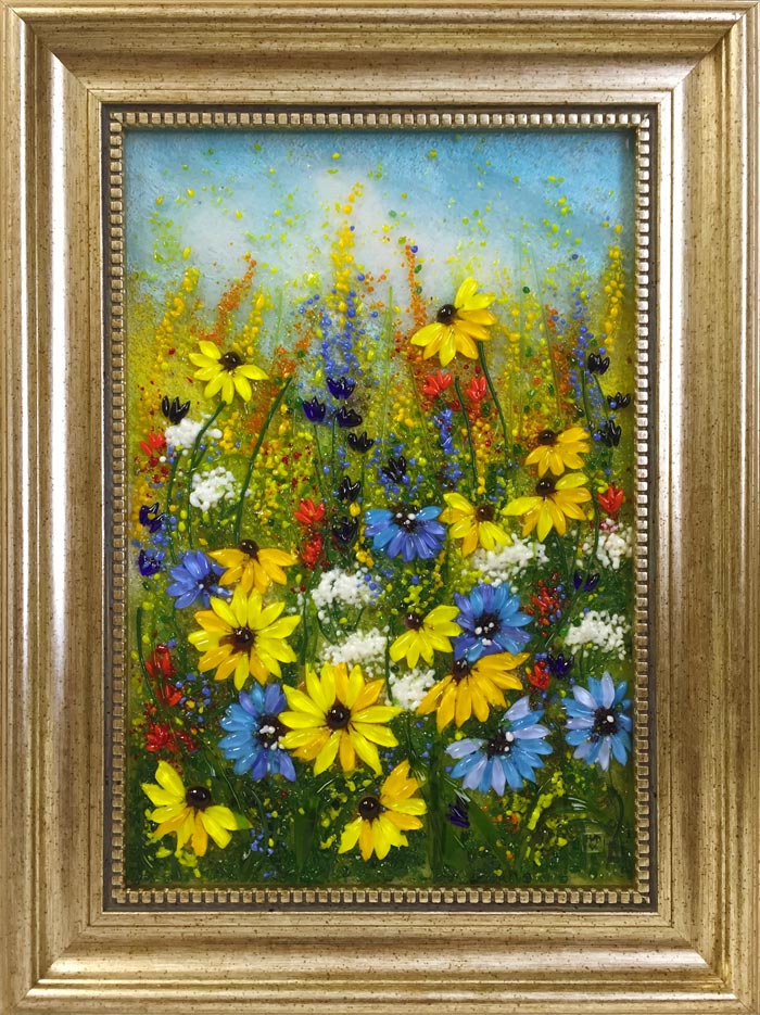 Картина из стекла «Полевые цветы»