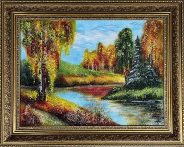 Картина из стекла «Осеннее утро»