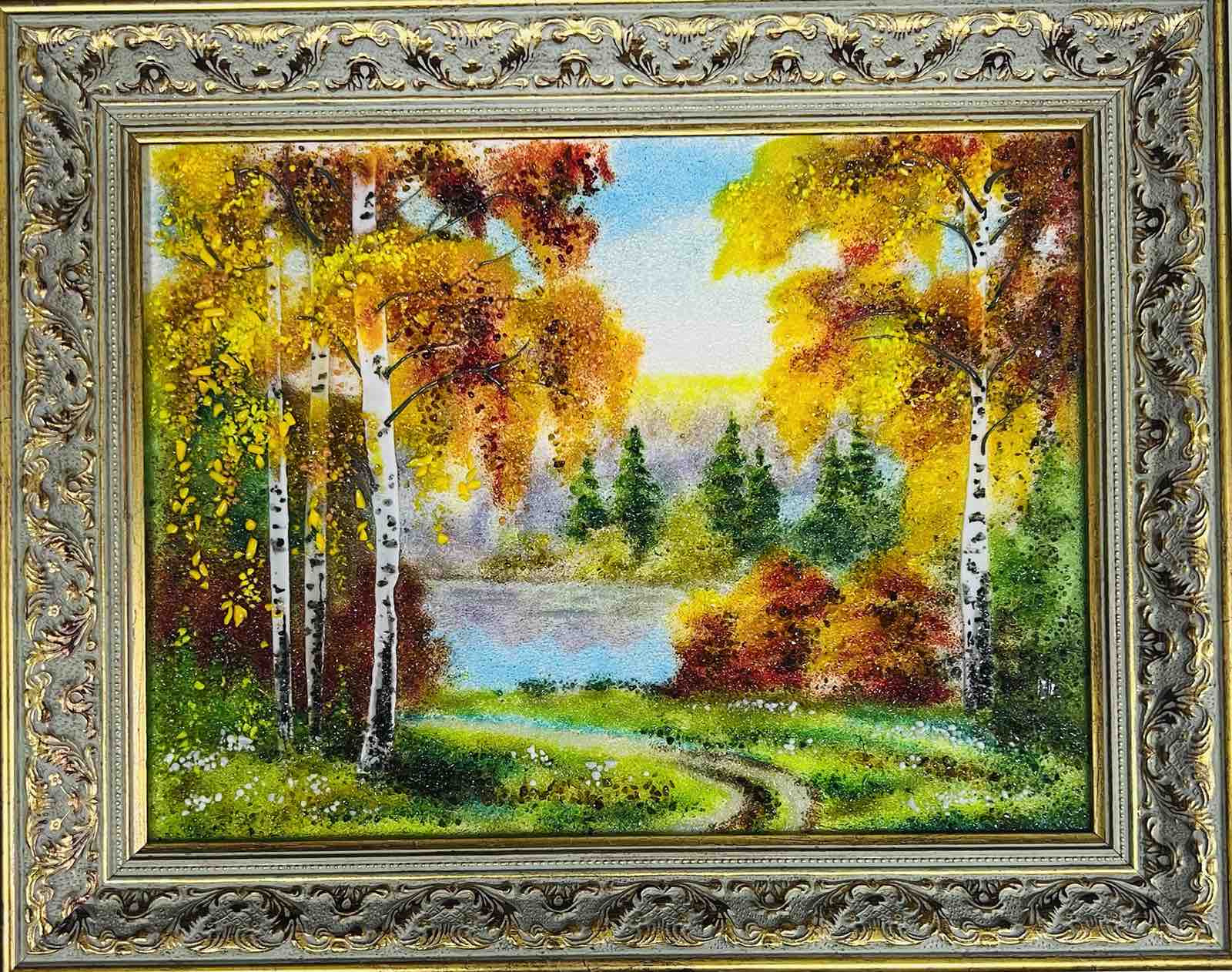 Картина из стекла «Осенний лес»