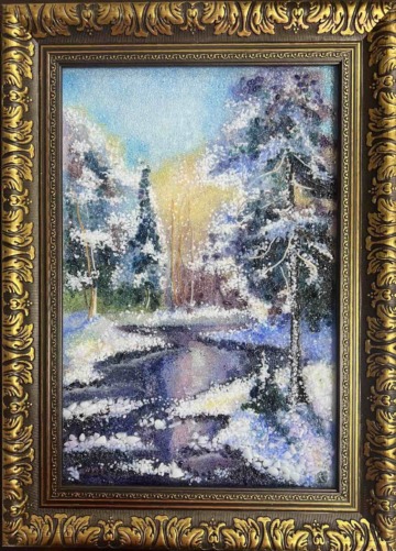 Картина из стекла «Зимний сон»