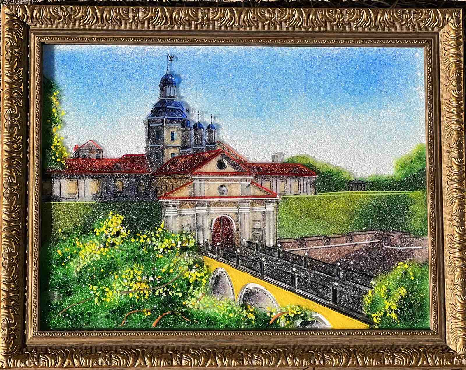 Картина из стекла «Несвижский замок»