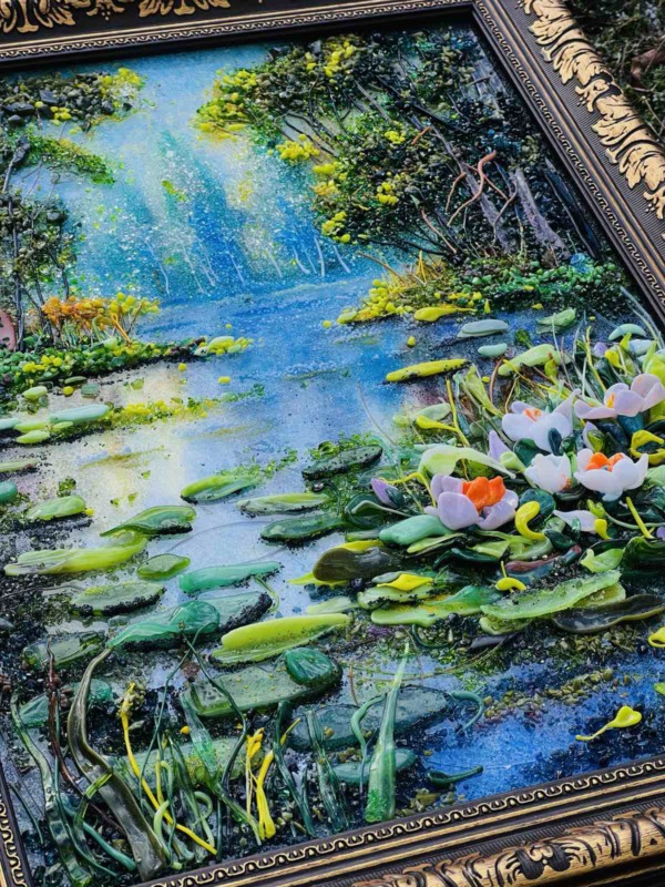 Картина из стекла «Озеро Нарочь»