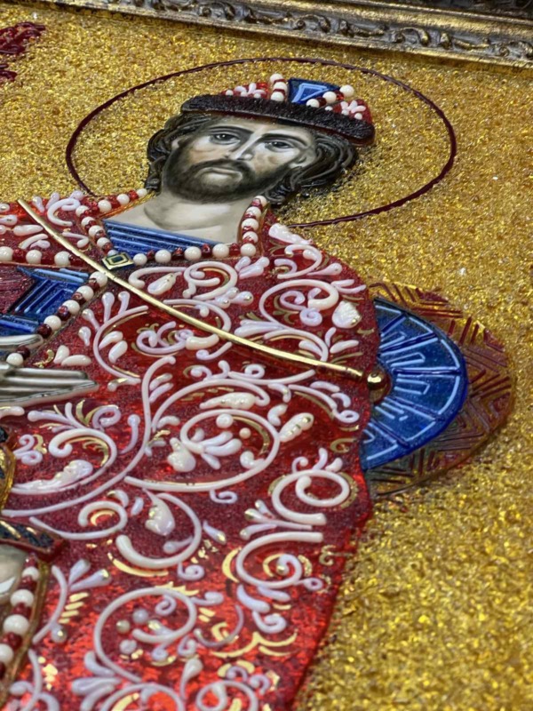 Икона из стекла «Святой благоверный князь Александр Невский»