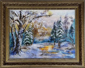 Пейзаж из стекла «Зима»