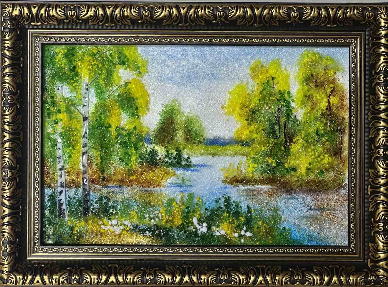 Картина из стекла «Пейзаж летний»