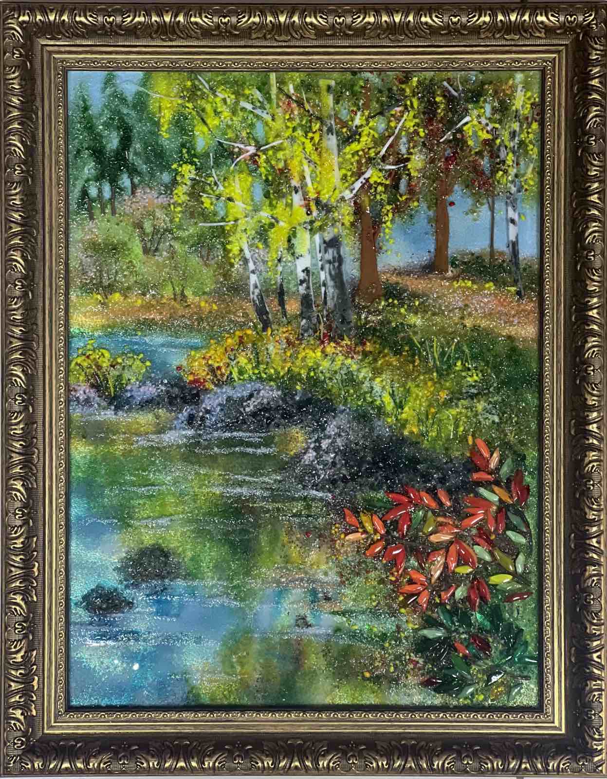 Картина из стекла «Oсень на пороге»