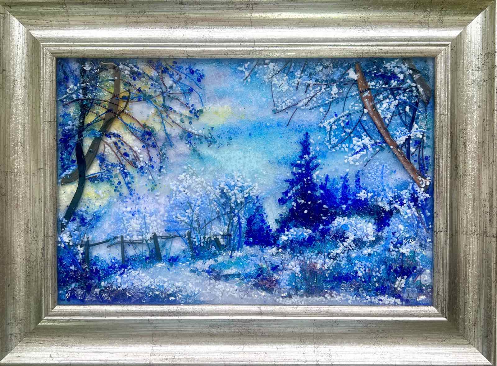 Картина из стекла «Зима»