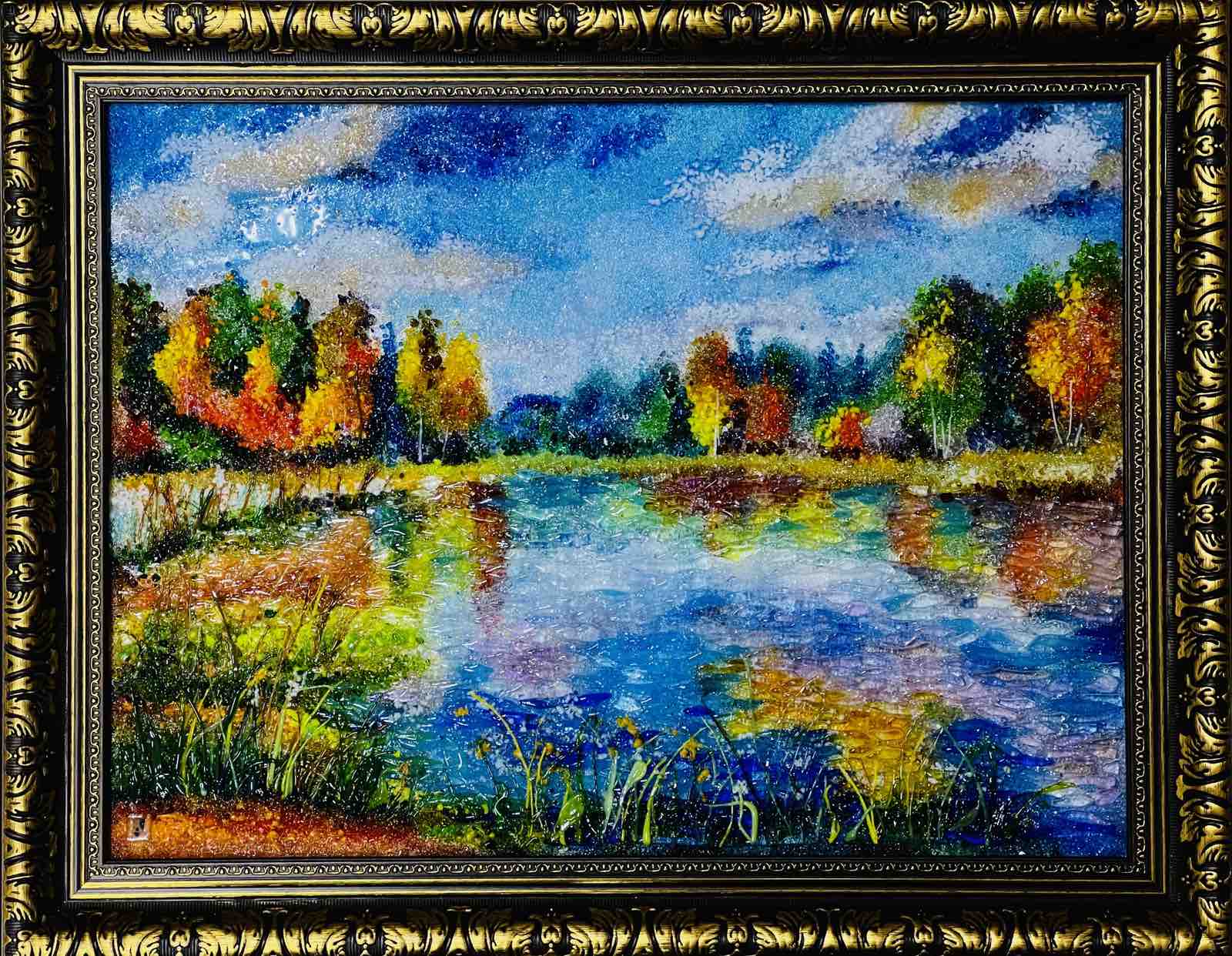 Картина из стекла «Oсень»